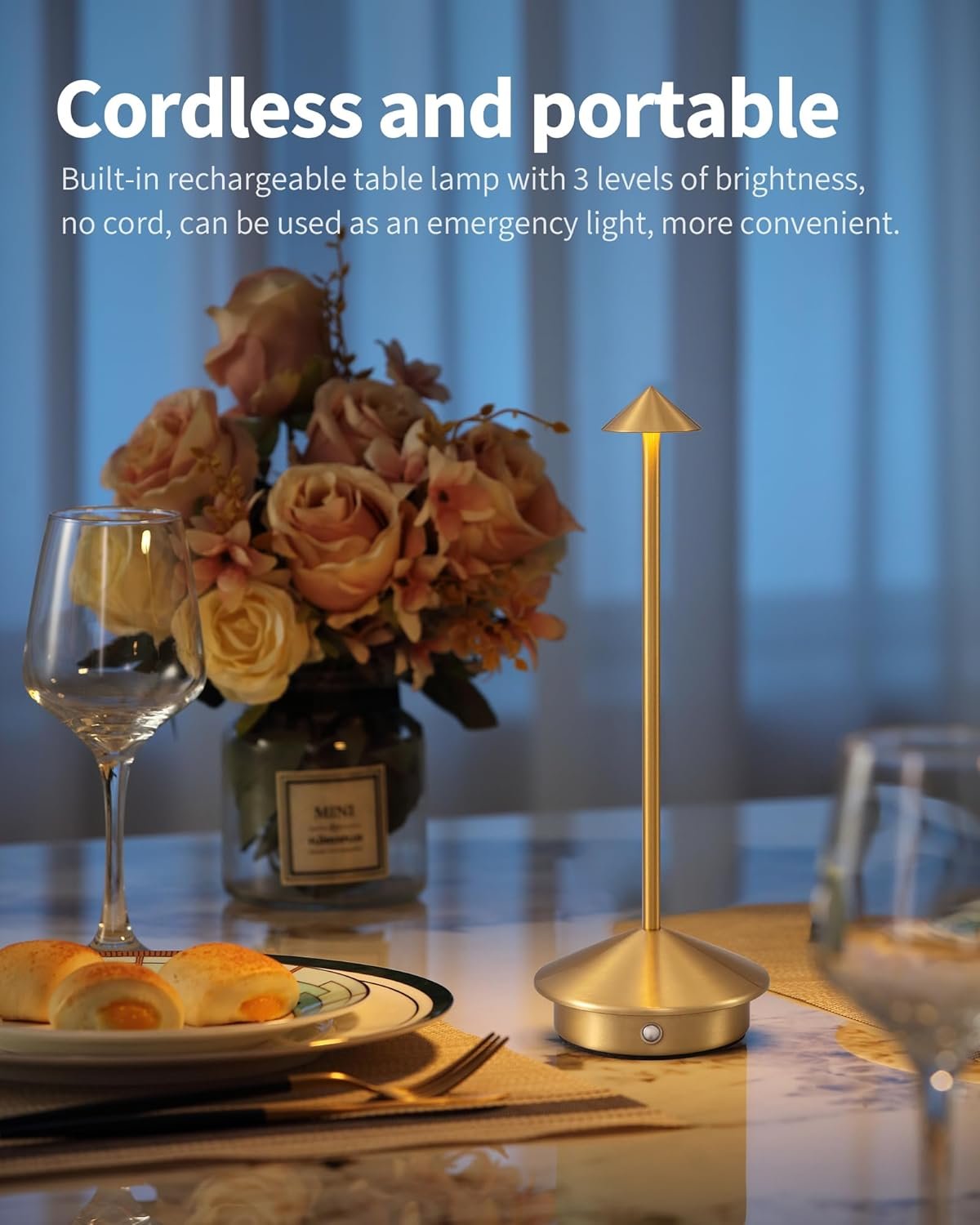 Modern Cordless Rechargeable Table Lamp & Bedside Lamp