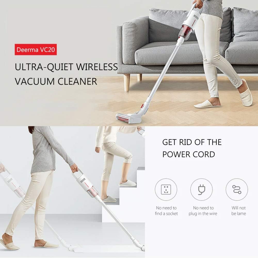 Deerma Handheld Vacuum Cleaner โ Lightweight Cordless Rechargeable Hand Vac & Stick Hoover for Home, Car & Pet Hair Cleaning