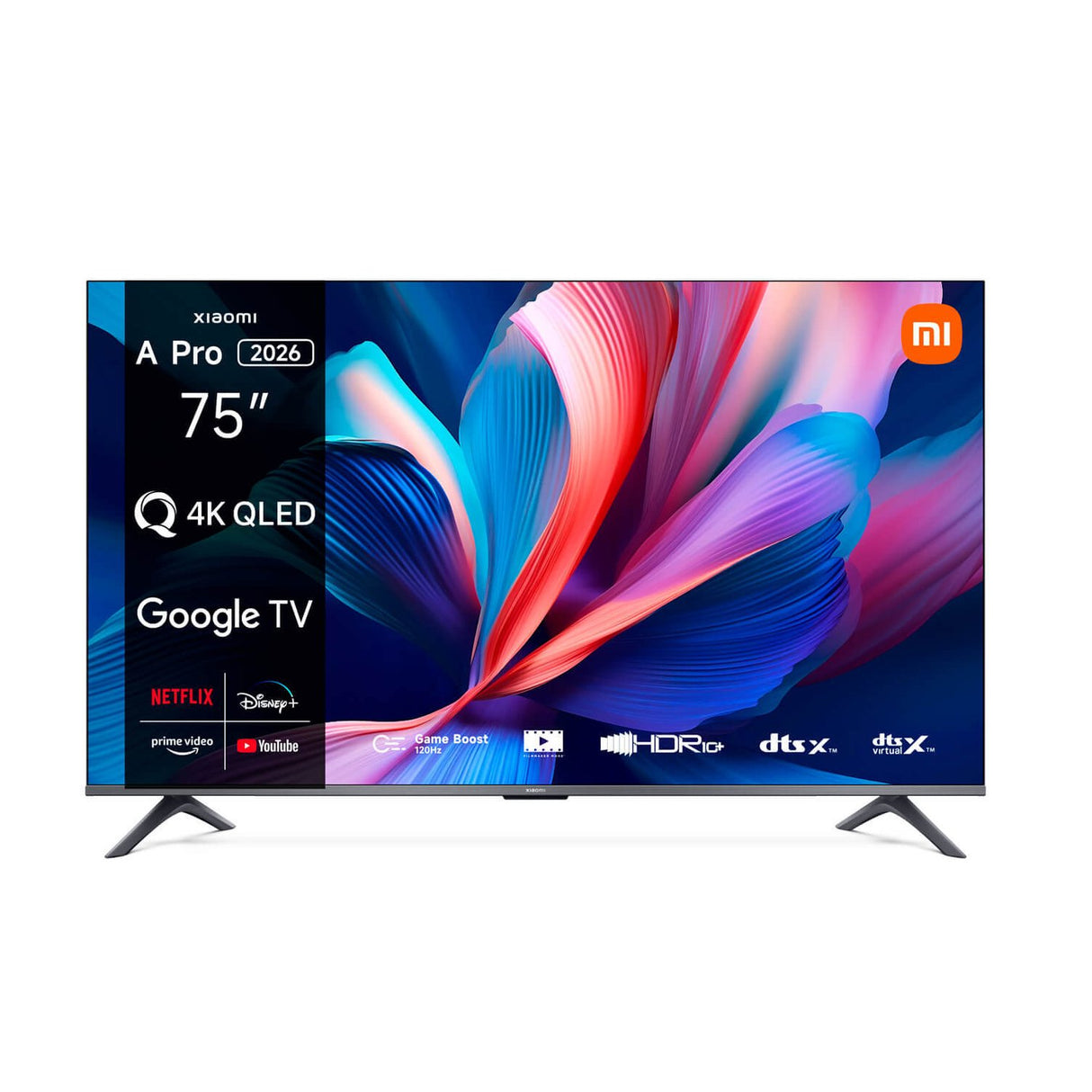 Xiaomi TV A Pro 2025 โ QLED 4K Google TV, Dolby Vision & Atmos, MEMC, Far-Field Voice, AirPlay 2, Chromecast