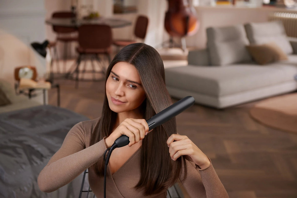 Philips 5000 Series Hair Straightener - ThermoShield Technology, 50% Faster, Argan-Oil Infused Ceramic Floating Plates