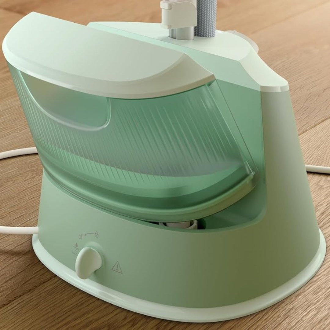 Philips 1000 Series Stand Garment Steamer - 1.8L Detachable Tank, 32g/min Steam, Adjustable Pole, Heat Glove Included