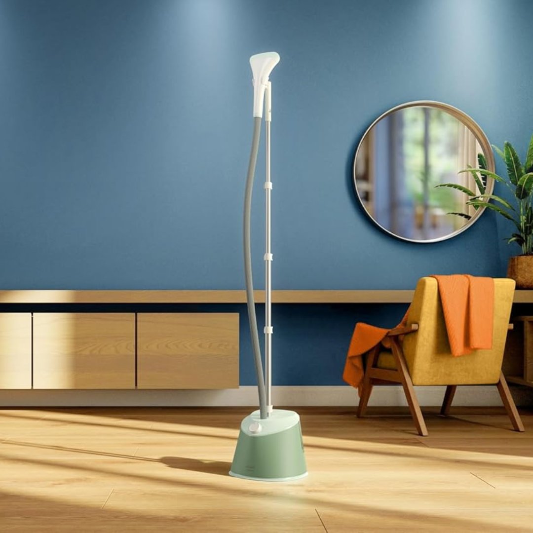 Philips 1000 Series Stand Garment Steamer - 1.8L Detachable Tank, 32g/min Steam, Adjustable Pole, Heat Glove Included