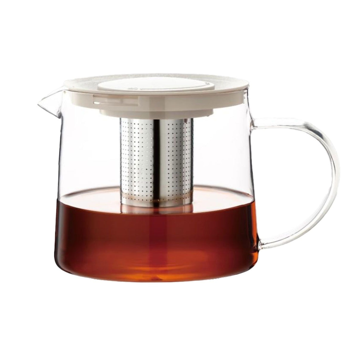 Danny Home Glass Teapot 1.5L with Stainless Steel Sieve | Heat Resistant Borosilicate Tea Pot with Infuser