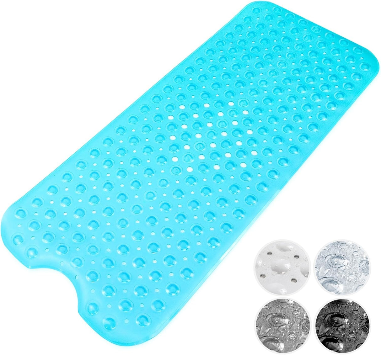 Bath Mat Non Slip Anti-Slip with Suction Cups and Drain Holes For Bathtub