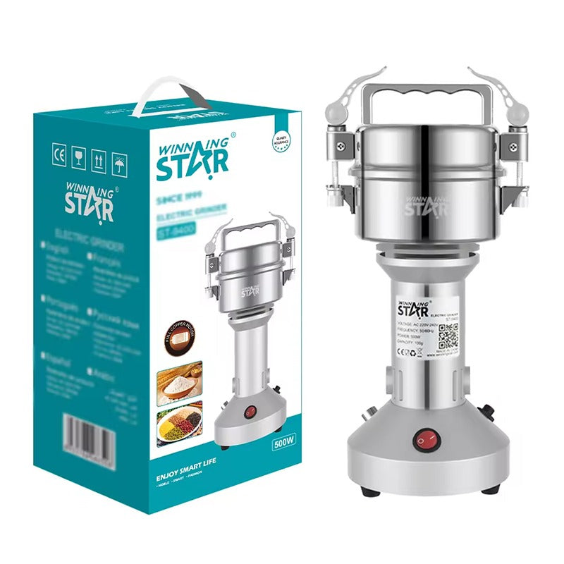 Winning Star Stainless Steel Coffee & Spice Grinder 500W | 200g Electric Grinder (ST-9400)