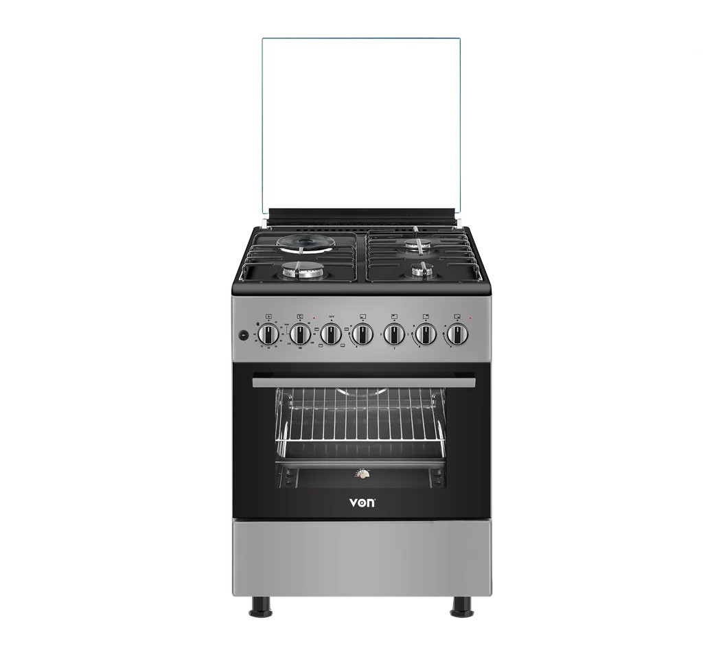 Von VCF663141FFS Cooker 3 Gas + 1 Electric Silver