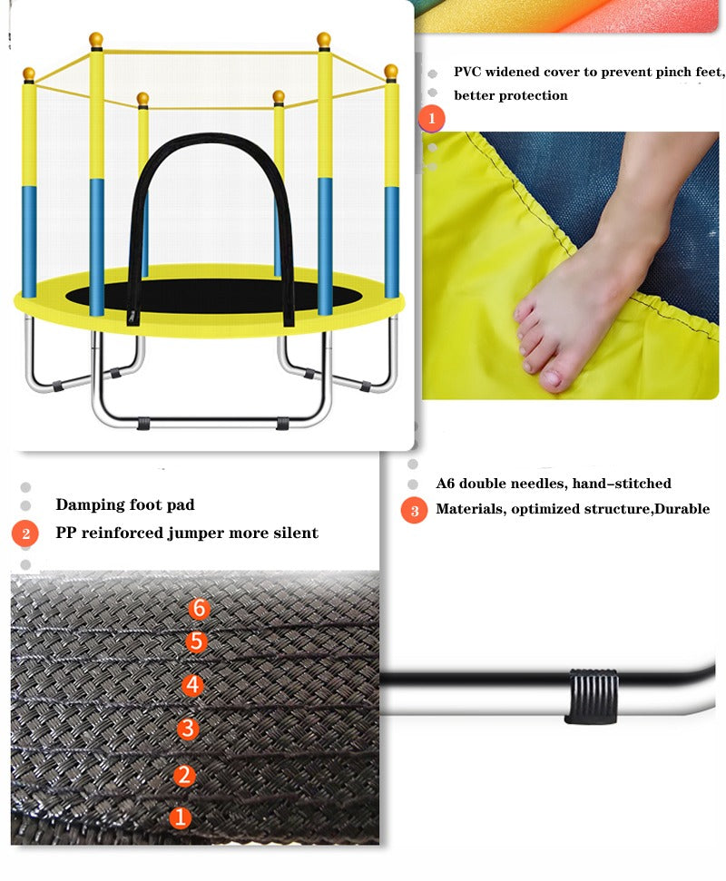 10 Feet Trampoline with Enclosure Net and Safety Pad for Kids and Adults Outdoor Jumping Mat