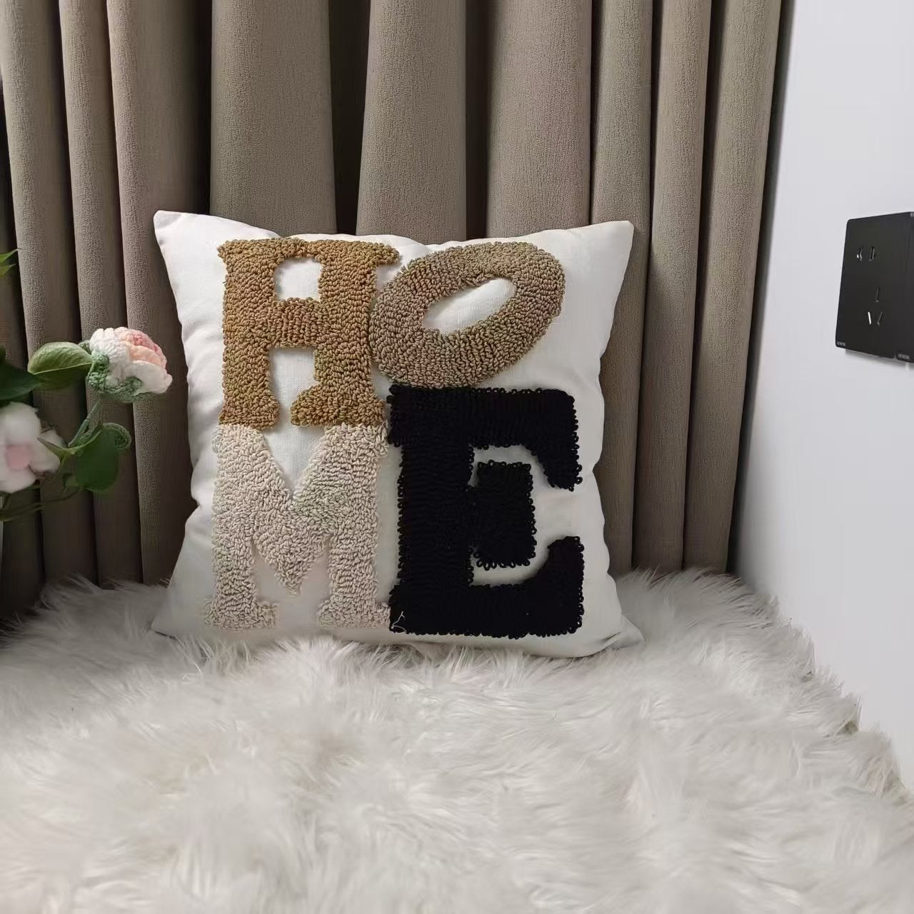 Woven Decorative Cushion Covers 45 x 45 cm Boho Pillow Cover