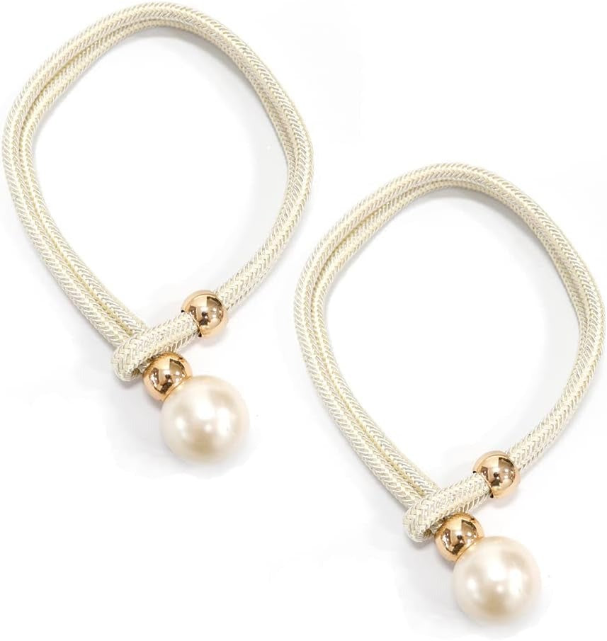 Decorative Curtain Drapery Holdbacks Pearl Bead Curtain Tieback Decorative Curtain Rope Pair