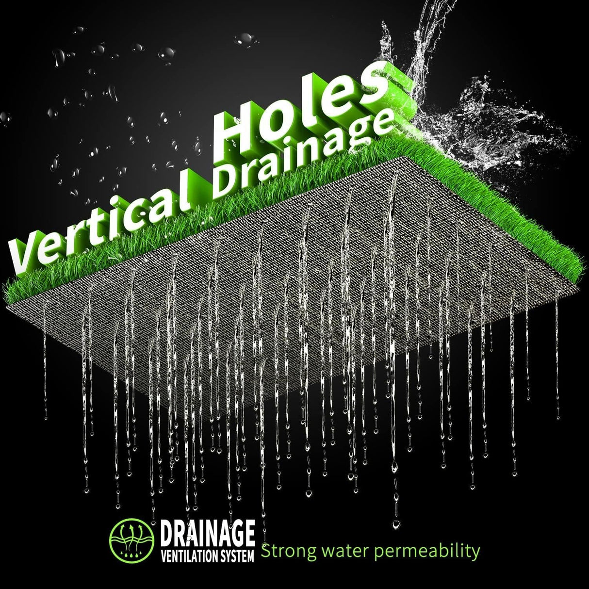 Premium Realistic Artificial Grass Rug Indoor Outdoor, Grass 30mm 2 meter square