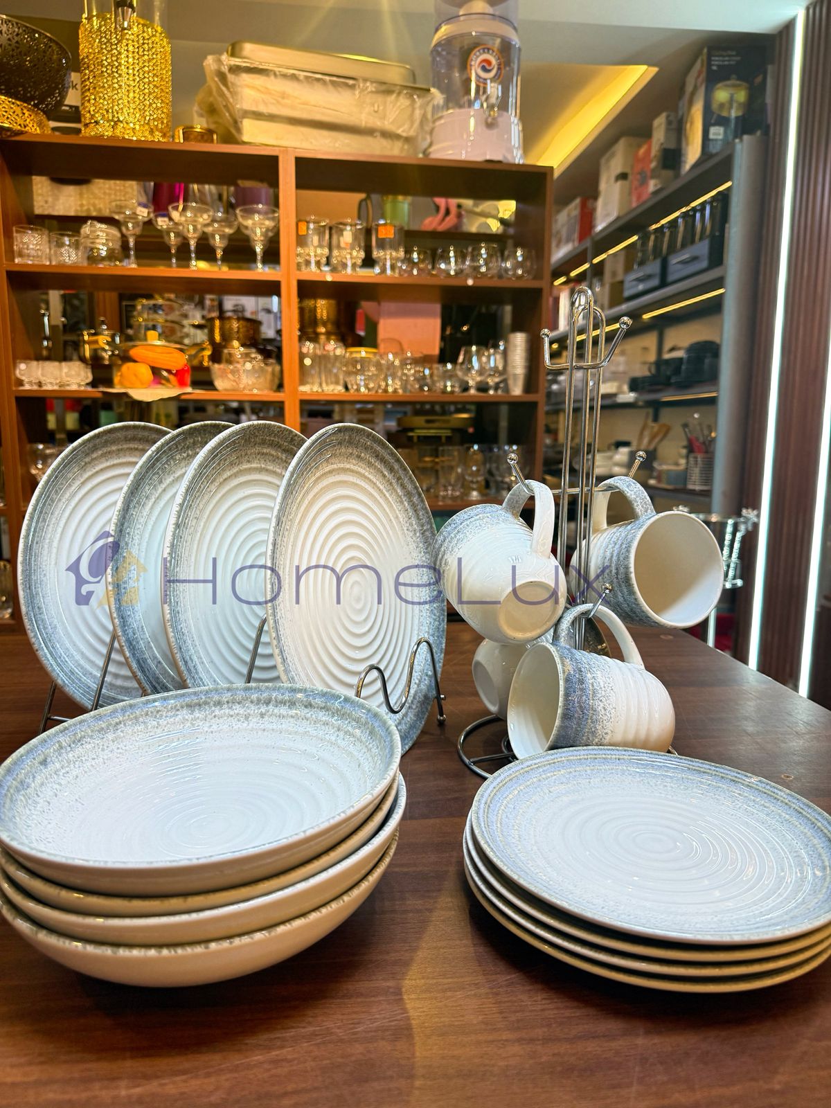 16pcs / 24pcs Ceramic Dinner Set ā Plates, Bowls & Cups