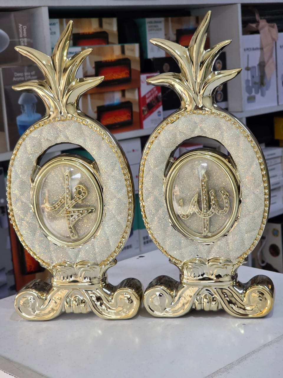 2pcs/set Luxury Islamic decorative showpiece-"Allah & Muhammad" pair