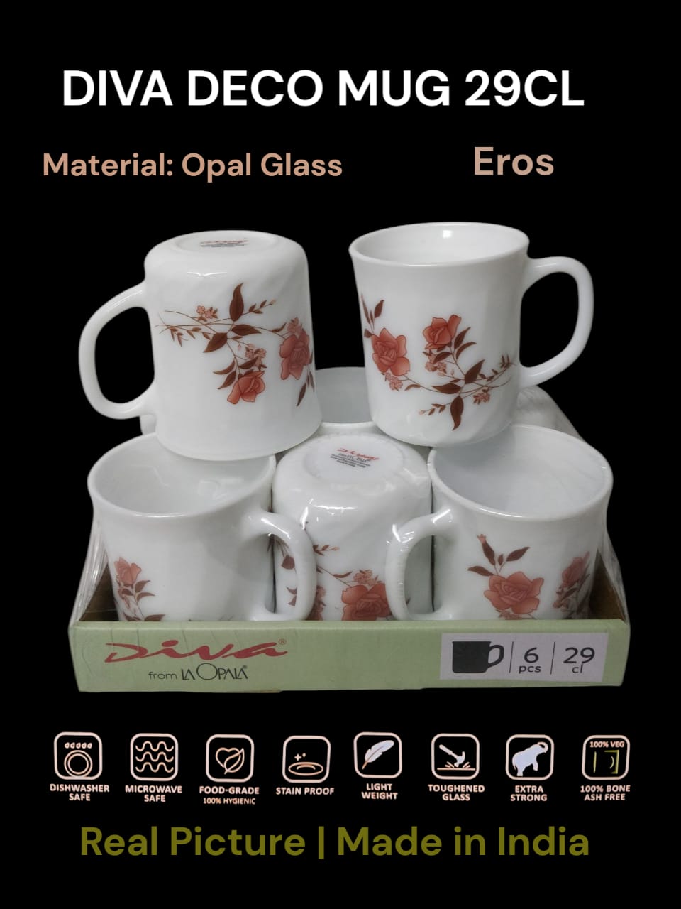 Diva Deco Mug 29cl 6pcs set