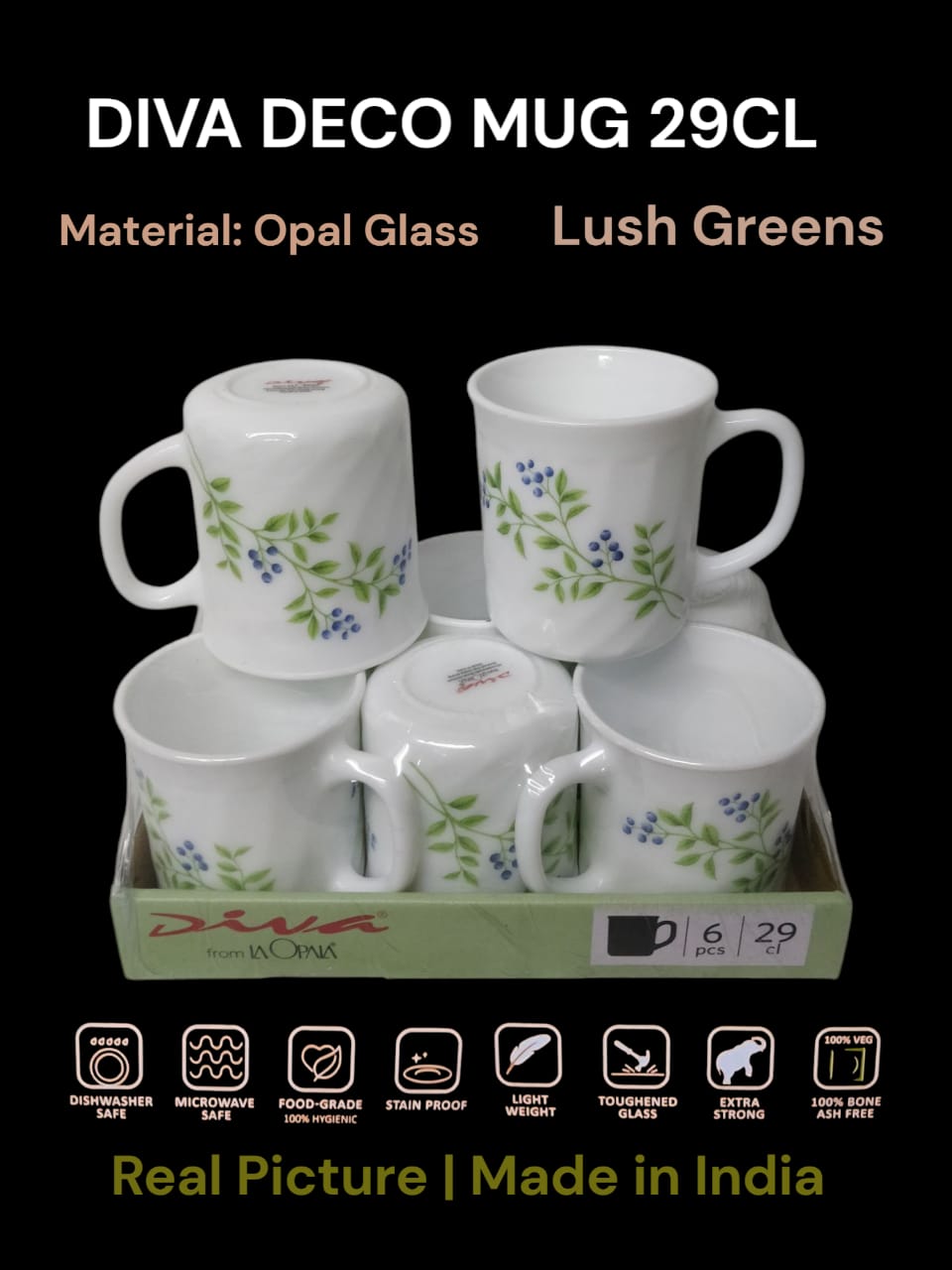 Diva Deco Mug 29cl 6pcs set