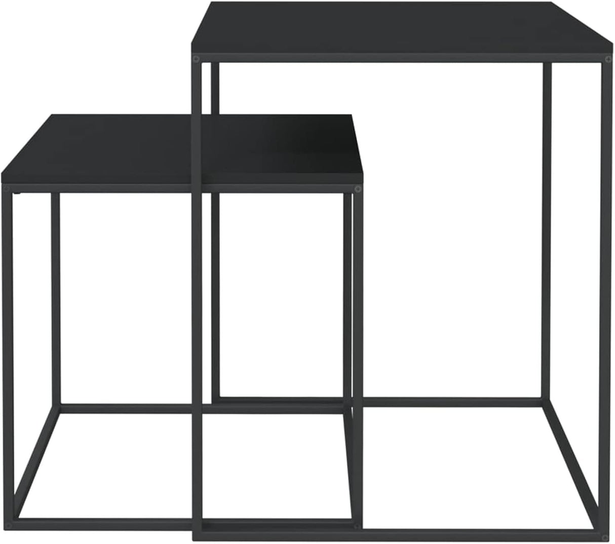 2-Piece Coffee Table & End Table Set – Engineered Wood & Metal