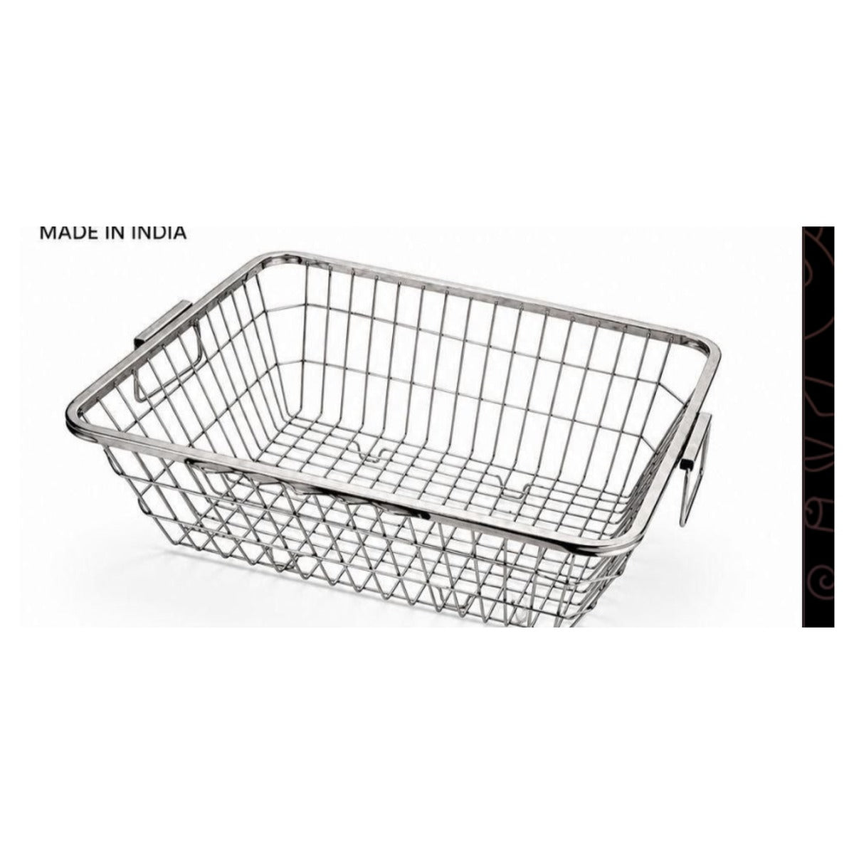 Divine Touch Stainless Steel Square Dish Basket, No. 0, 49cm