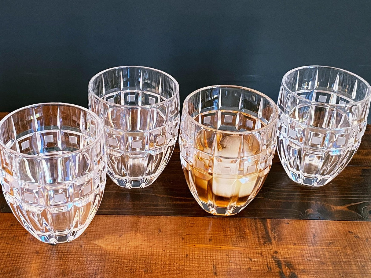 Crystal Whiskey Glasses Elegant Fine Cut Glass