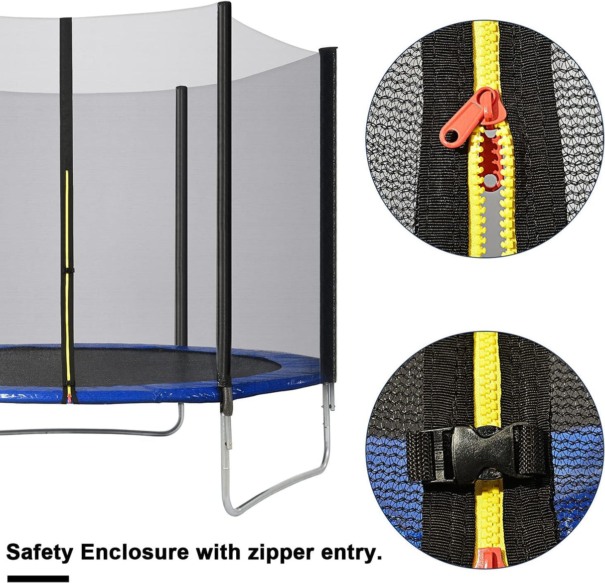 Trampoline 6FT Kids Trampoline with Safety Enclosure with Netting and Ladder Edge Cover Jumping Mat