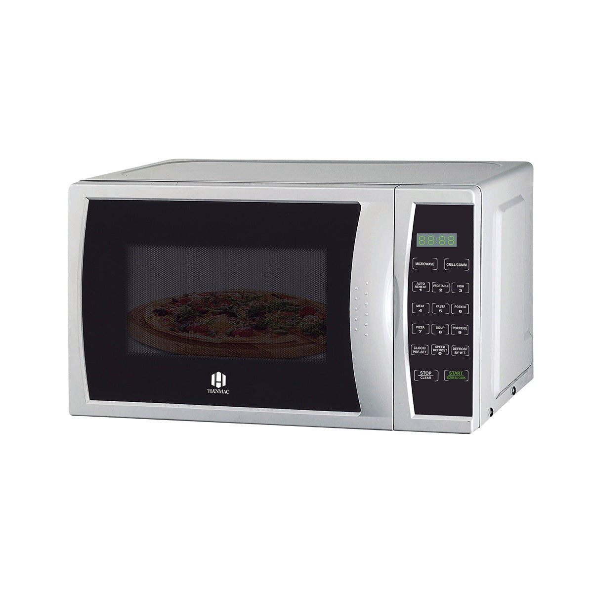 Hanmac 20L Digital Grill Microwave – 700W Microwave + 1000W Grill, 9 Auto Menus, Defrost, Child Lock & 3-Year Warranty