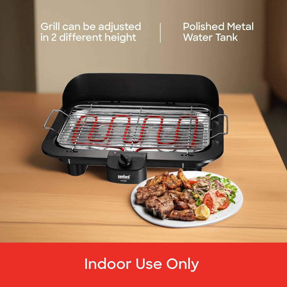 Sanford Smokeless Electric BBQ Grill | 2000W | Adjustable Temperature Control | Removable Parts | Indoor Use