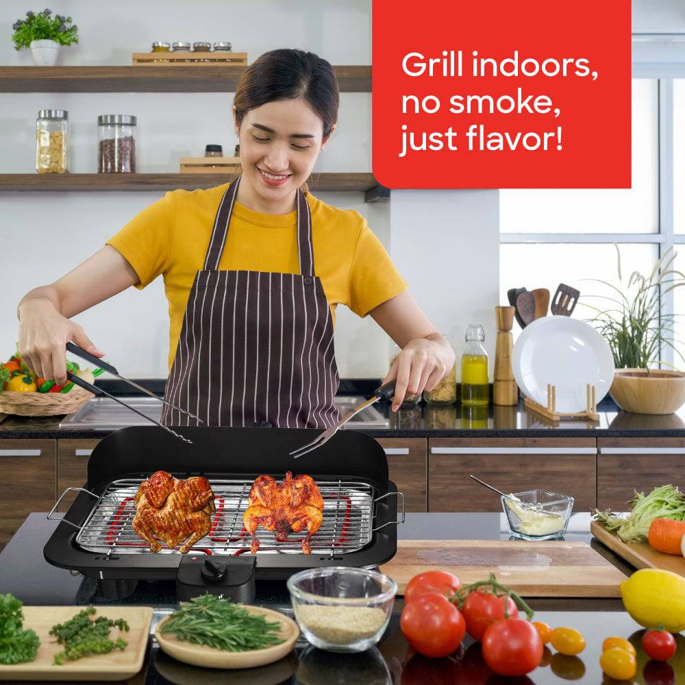 Sanford Smokeless Electric BBQ Grill | 2000W | Adjustable Temperature Control | Removable Parts | Indoor Use