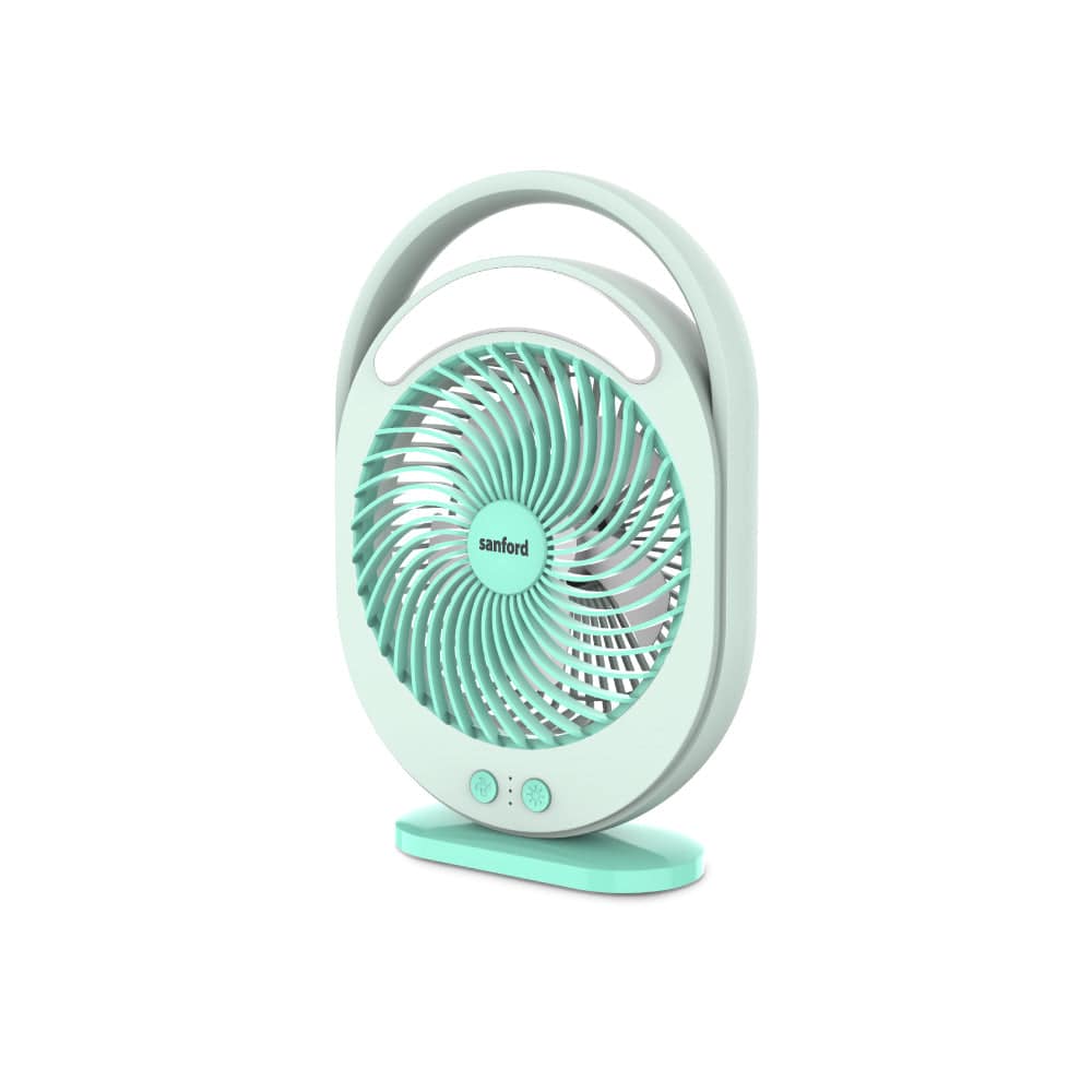 Sanford 2-in-1 Rechargeable Fan with 18 LED Lights and 3-Speed Control – Up to 15H Fan Runtime & 20H LED Runtime