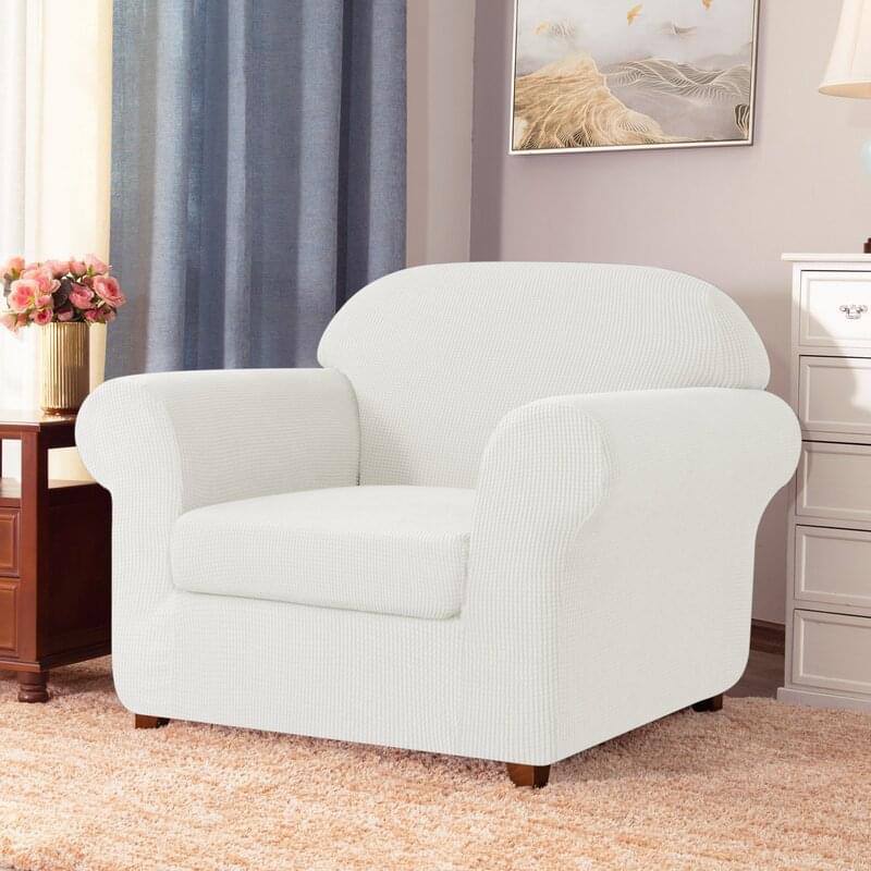Jacquard Sofa Slipcovers seater Cream White