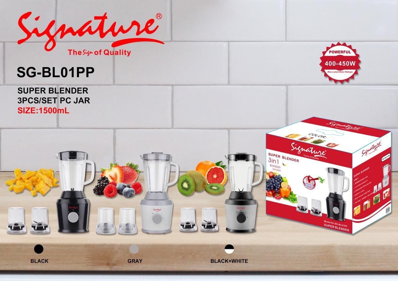 Signature 1.5L 3-in-1 blender & grinder