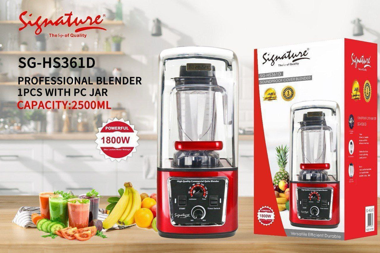 Signature 1800W Commercial Quite Blender with Soundproof Cover  SG-SH-361D (2.5 Ltr One Jar)