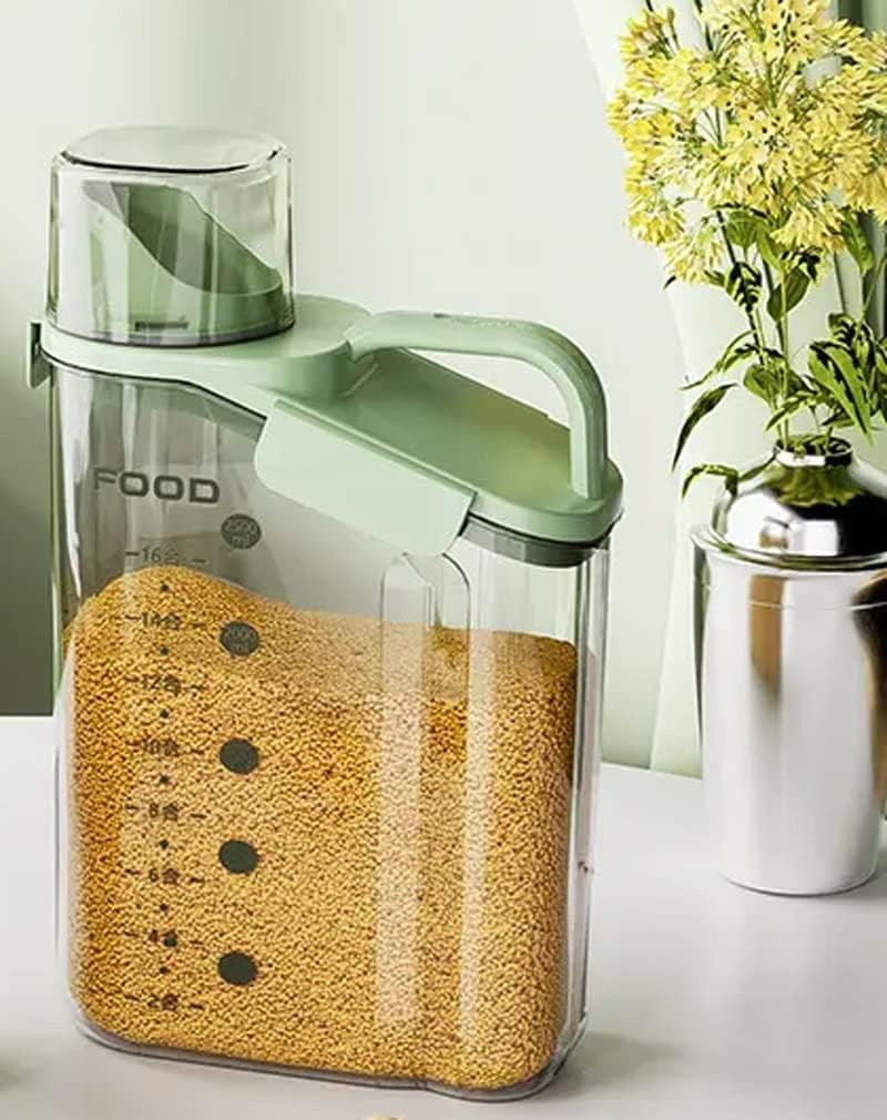 Acrylic Food Storage Container 2500ml Cereal Dispenser & Pantry Organizer