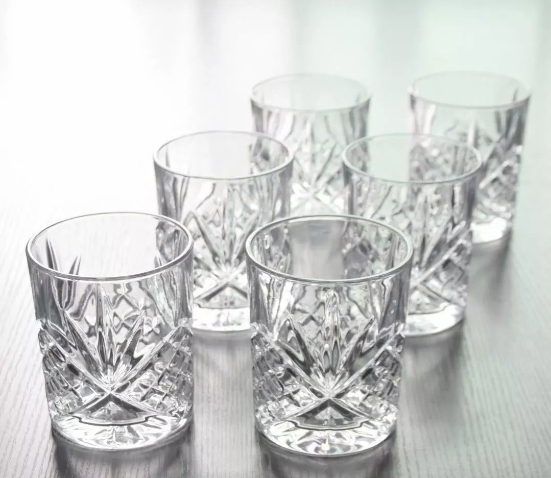 6Pcs French Style Glass Whisky Cup Tea Cup Coffee Mug Mini Bar Wine Cup Vodka 340ml
