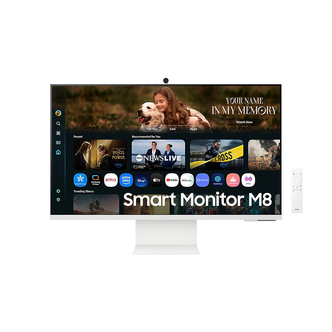 Samsung 32 Inch Smart Monitor M8 (M80F) | 4K UHD, HDR10+, SlimFit Camera, USB-C 65W, Height Adjustable, Warm White