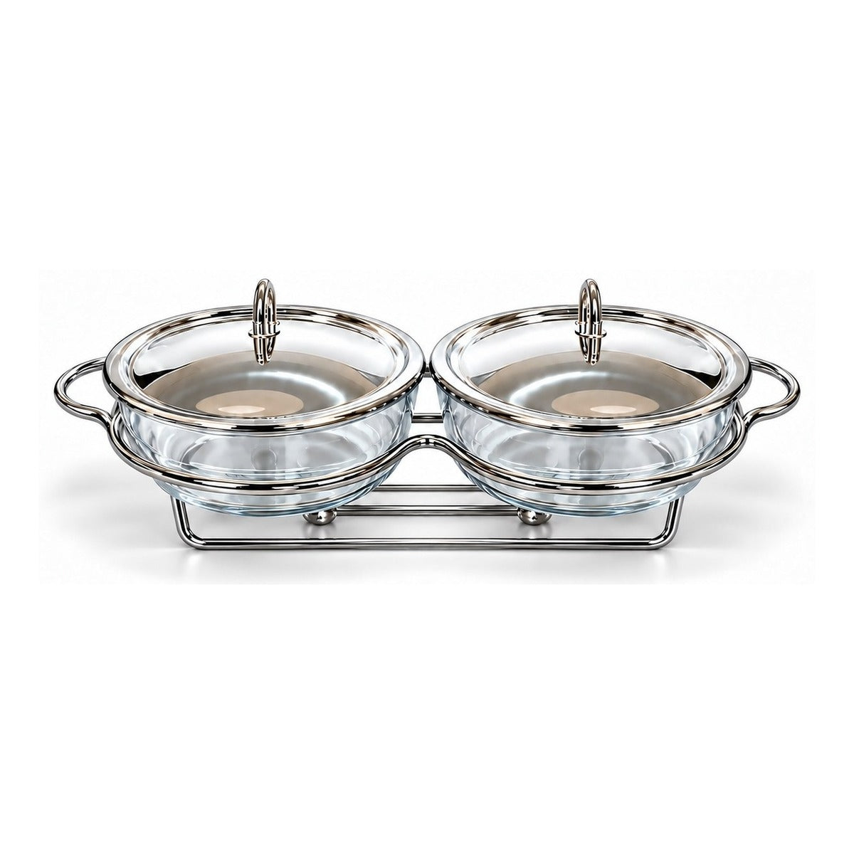 Sabinex Oval Glass Food Warmer Set, 2 x 1.5L, model DT-550