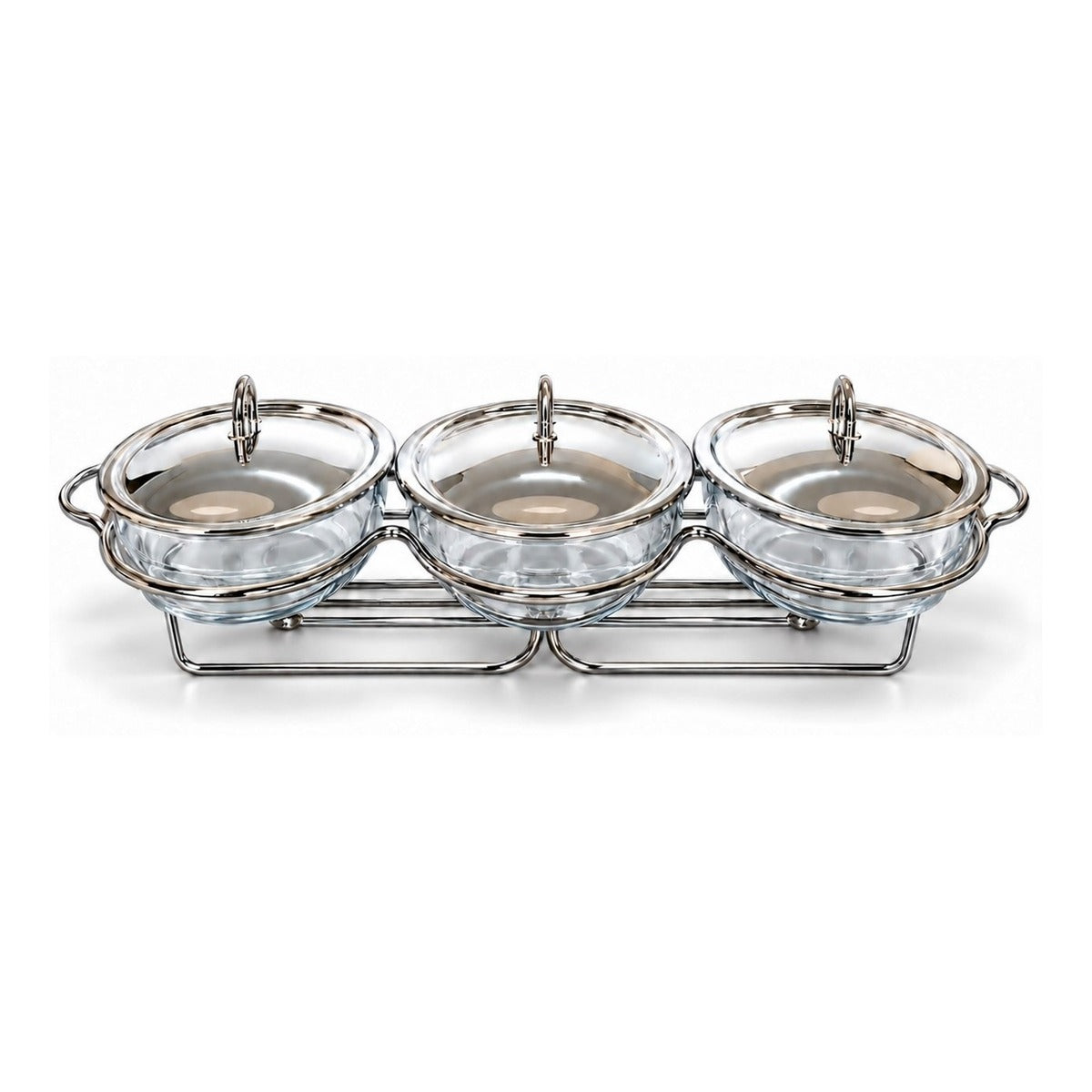 Sabinex Oval Glass Food Warmer Set, 3 x 1.5L, model DT-580