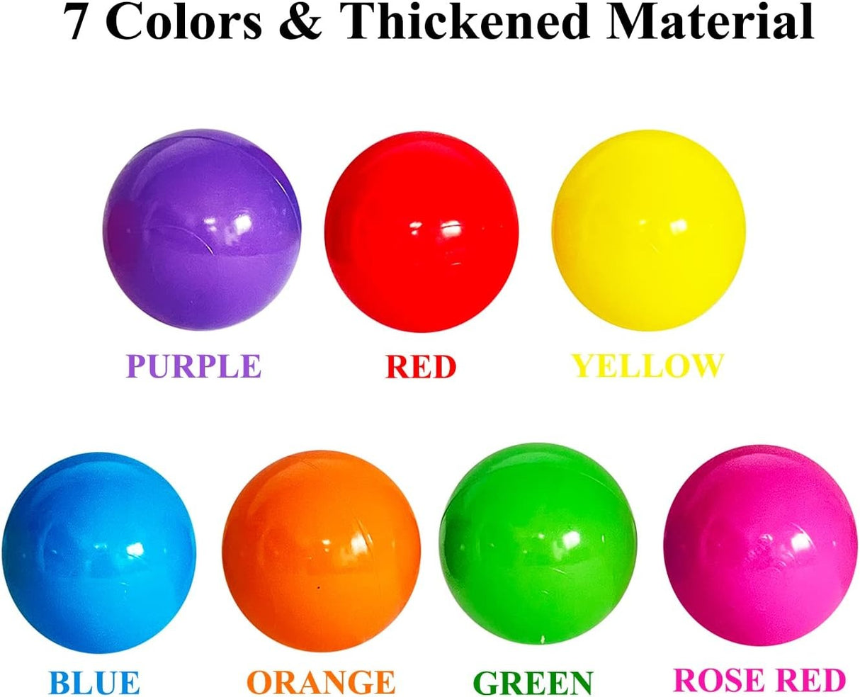 Colorful Non Toxic Soft Plastic Balls for Kids Tent, Play House, Pool, Pond Swim Tent Toys 100pcs