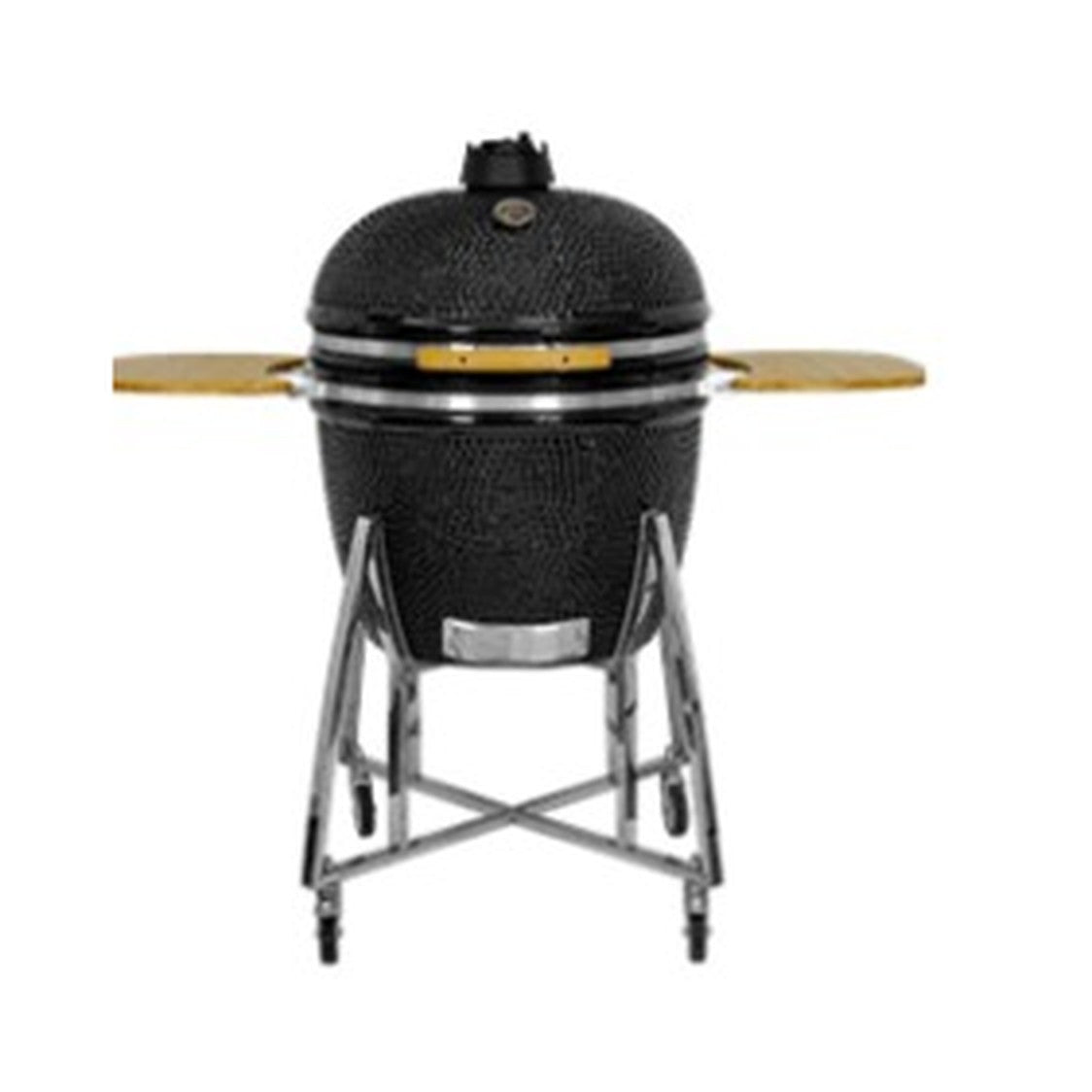 24 Inch Kamado Ceramic Charcoal BBQ Grill & Smoker with Side Tables and Cart (TB-24)