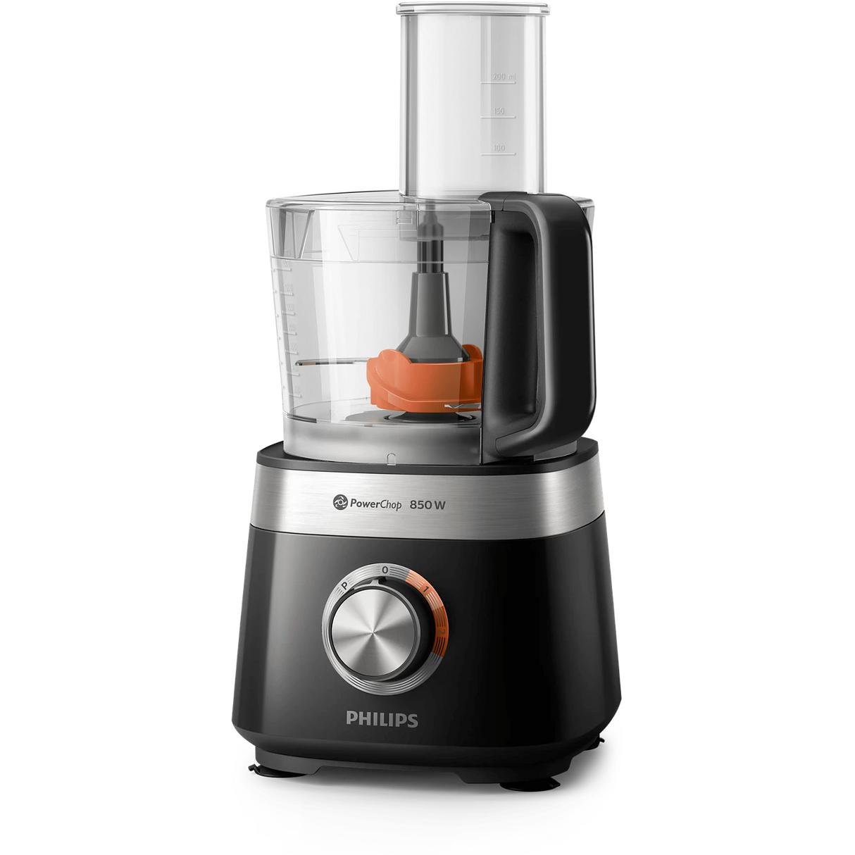 Philips Viva Collection Compact Food Processor 850W - 31 Functions, 2-in-1 Disc, French Fries Disc, PowerChop, Storage Box