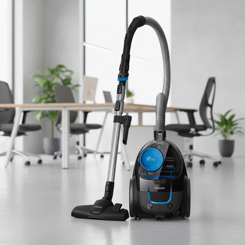 Philips PowerPro Compact Bagless Vacuum Cleaner - PowerCyclone Suction, EPA 10 Filter, 1.5L Dust Capacity, 9m Radius