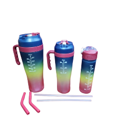 Motivation Water Bottle BEAUTY 3Pcs Set