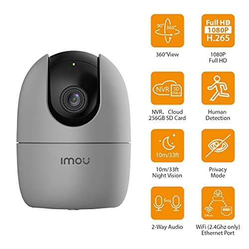 IMOU 360° 1080P Full HD Wi-Fi Security CCTV Camera with Human Detection & Auto Motion Tracking – Indoor/Outdoor Smart Surveillance Camera for Home, Office, Shop | Kenya