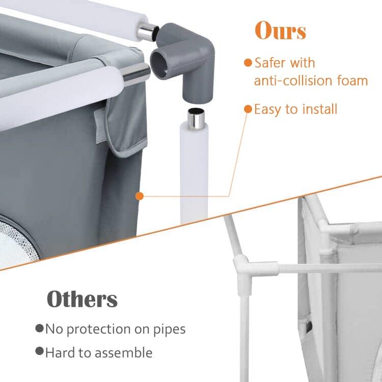 Baby Playpen, Playpen for Babies and Toddlers, Kids Safety Playard with Anti-Collision Foam