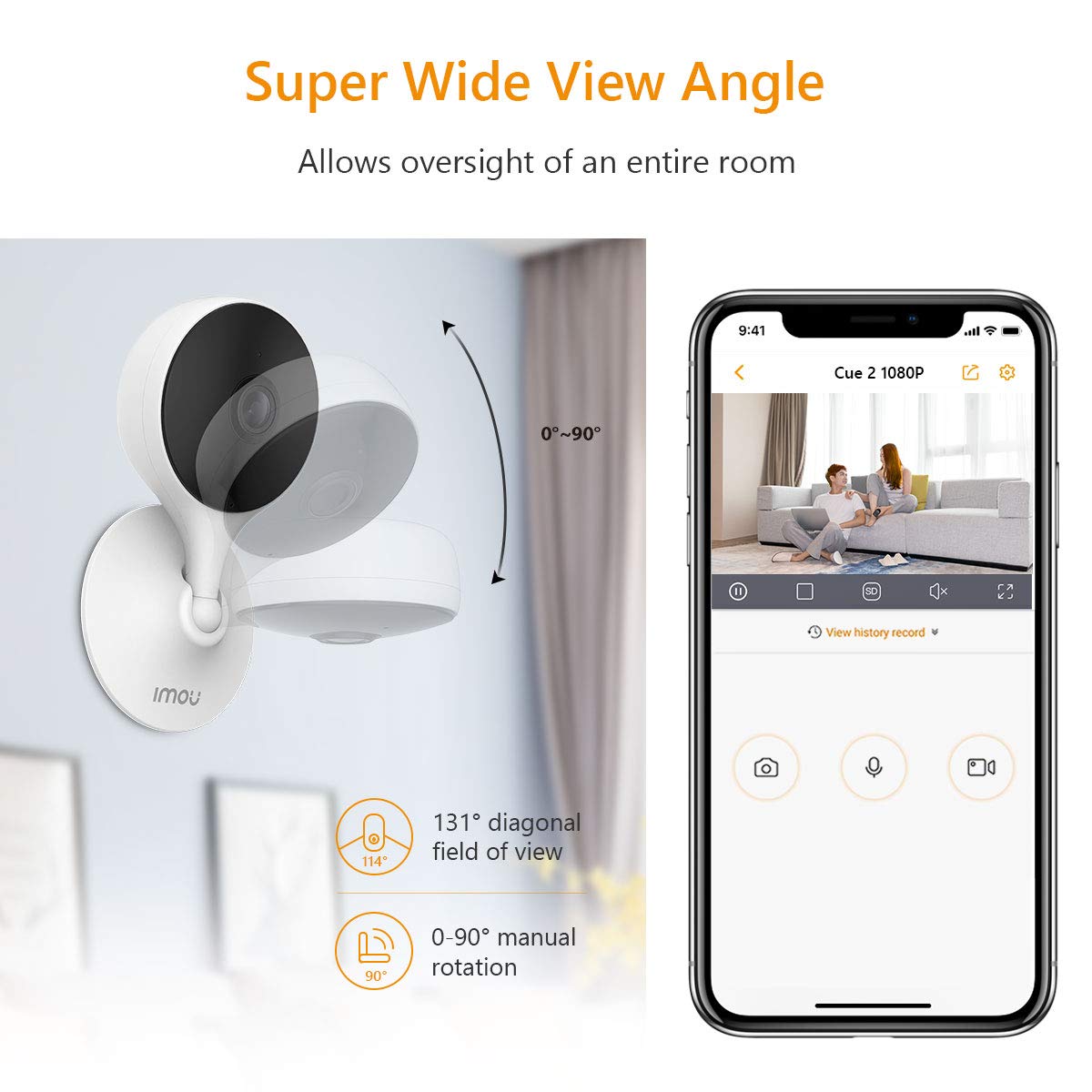 IMOU 1080P Full HD WiFi Security Camera – Human Detection, 2-Way Audio, Night Vision, SD Card Up to 256GB – Indoor/Outdoor Smart CCTV for Home, Shop, Office | Buy in Kenya