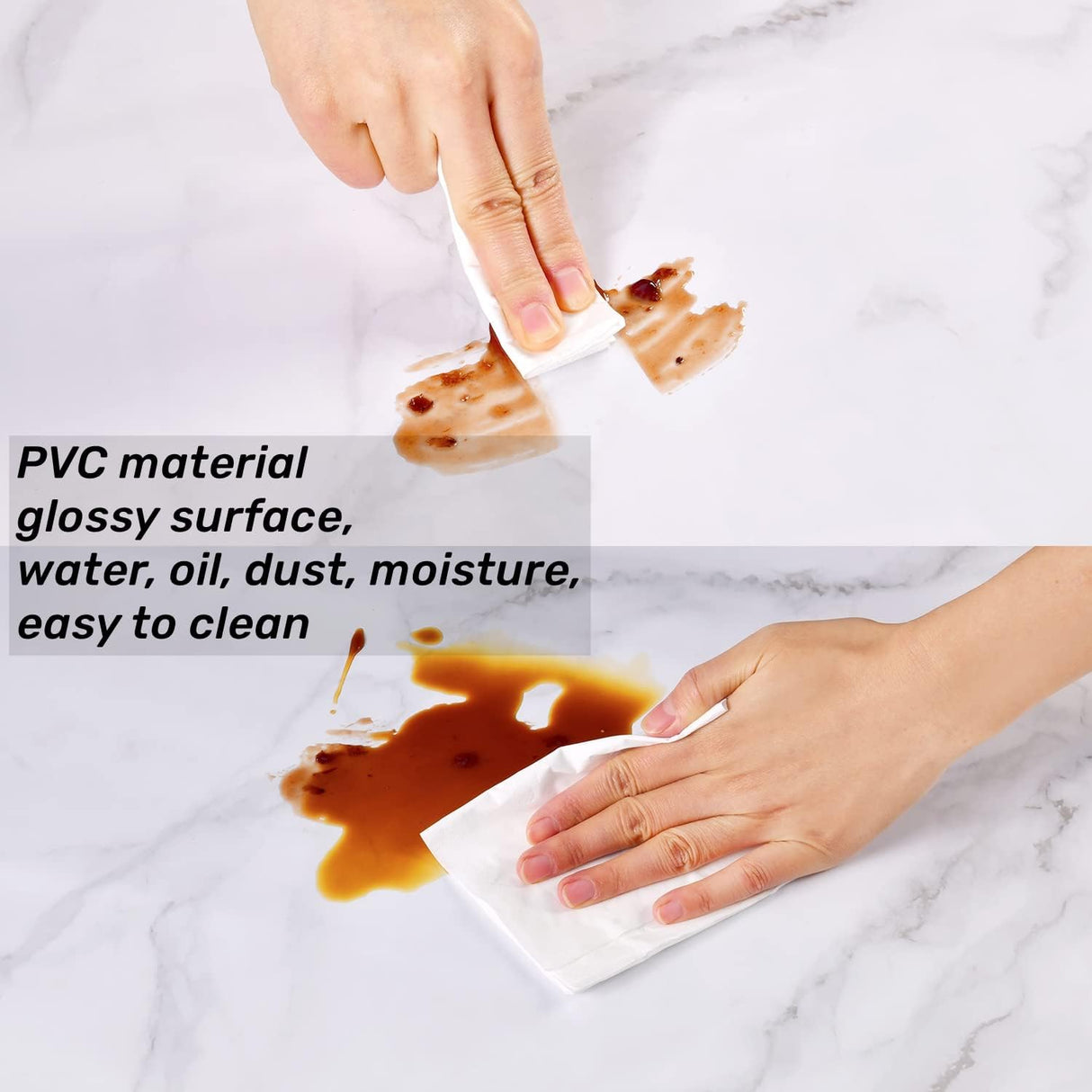 Marble Contact Paper Peel and Stick Wallpaper Contact Paper for Countertops 50*1000cm