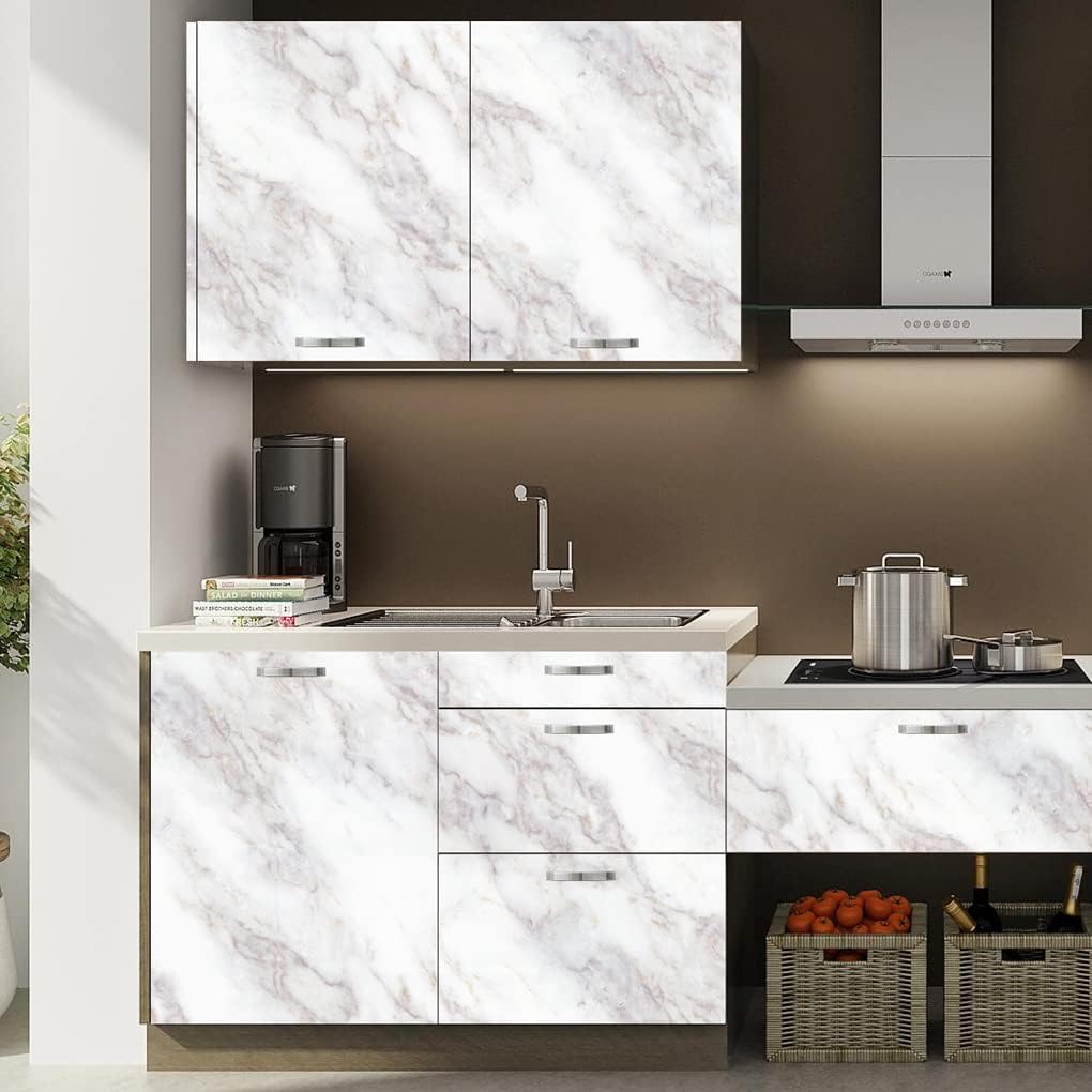 Marble 60cm by 500 cm Self Adhesive Contact paper Countertop,Kitchen,Shelf Liner