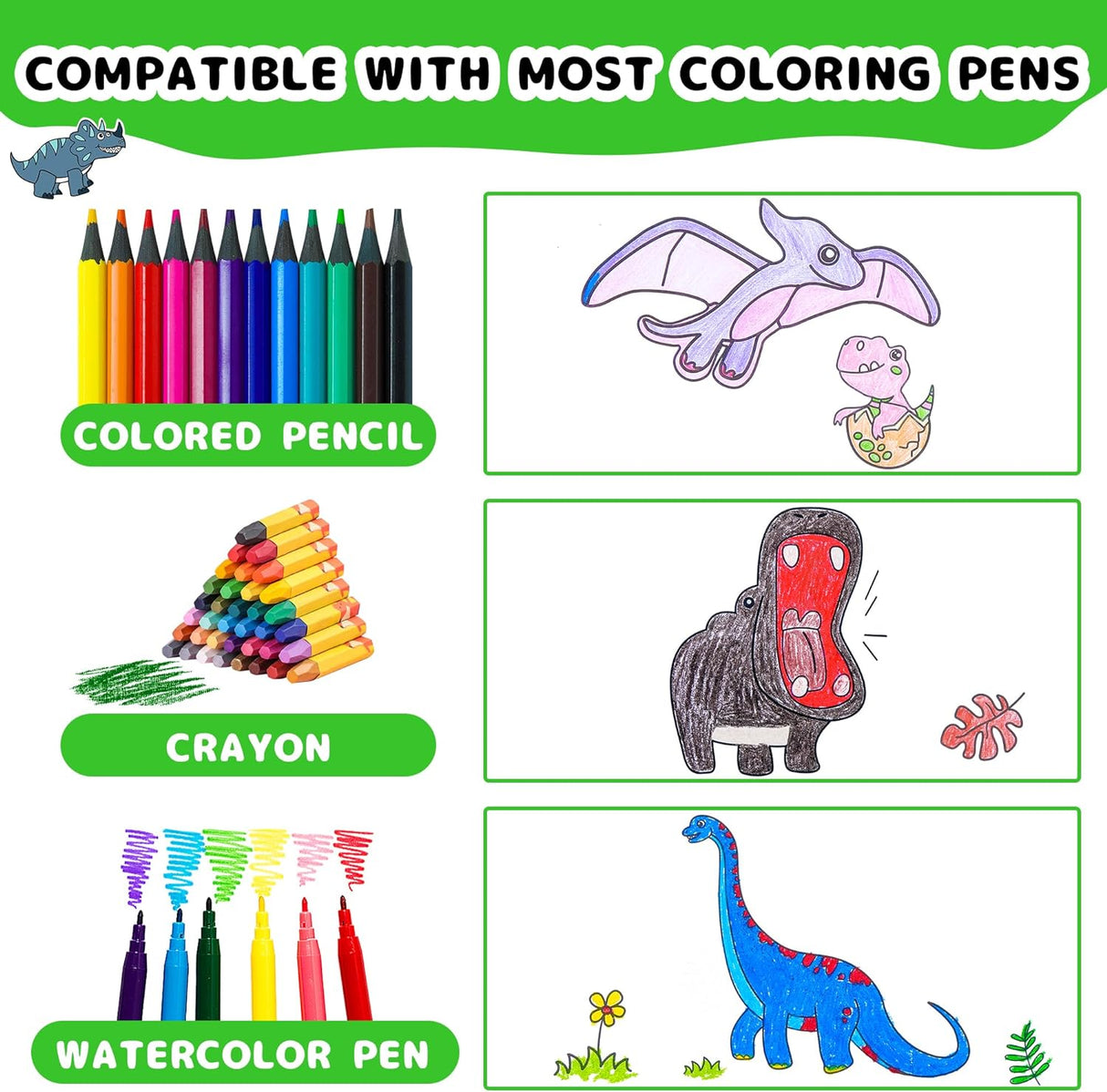 Drawing Roll for Kids, Sticky Coloring Paper Rolls with Colored Pencil