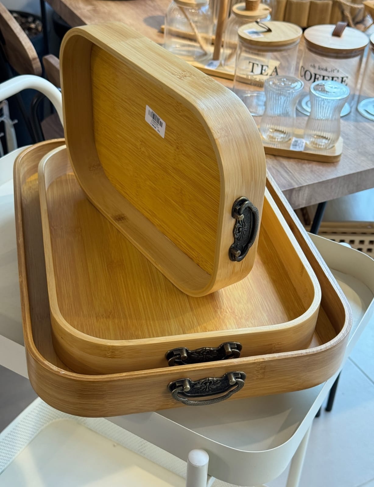 Bamboo serving trays collection Kenya