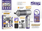 DSP 11-in-1 Handheld Car Vacuum Cleaner, 120W High Power Cordless Vac with 17kPa Suction, Multi-Nozzles for Car, Home, Keyboard, Sofa & Pet