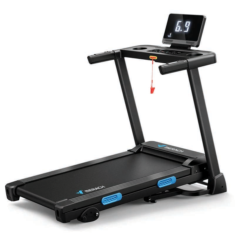Domestic Treadmill 2.5HP Motor 12km/h Folding Running Machine LED Display Home Gym Cardio T12