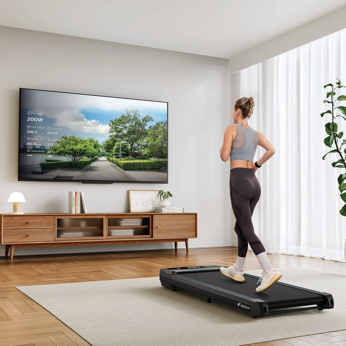 Walking Pad Treadmill 2.75HP Quiet Motor 120kg Slim Folding Under Desk Jogging Machine T26