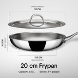 Stahl Triply Stainless Steel Frypan | Artisan Series | Induction Ready
